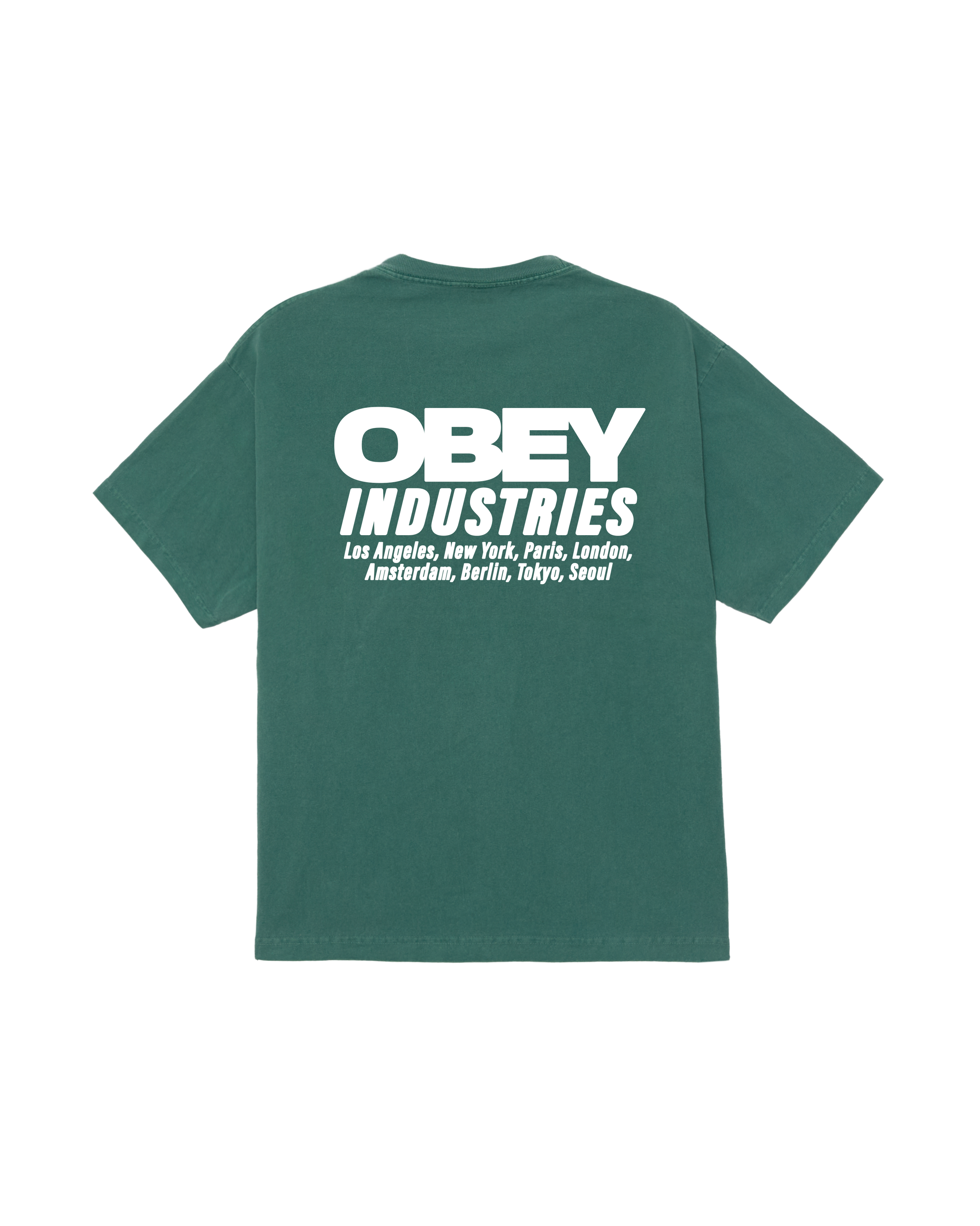 obey industries pigment t-shirt pigment rainforest (zoomed)