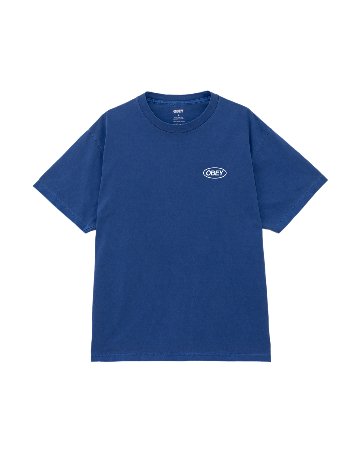 obey code pigment t-shirt electric indigo