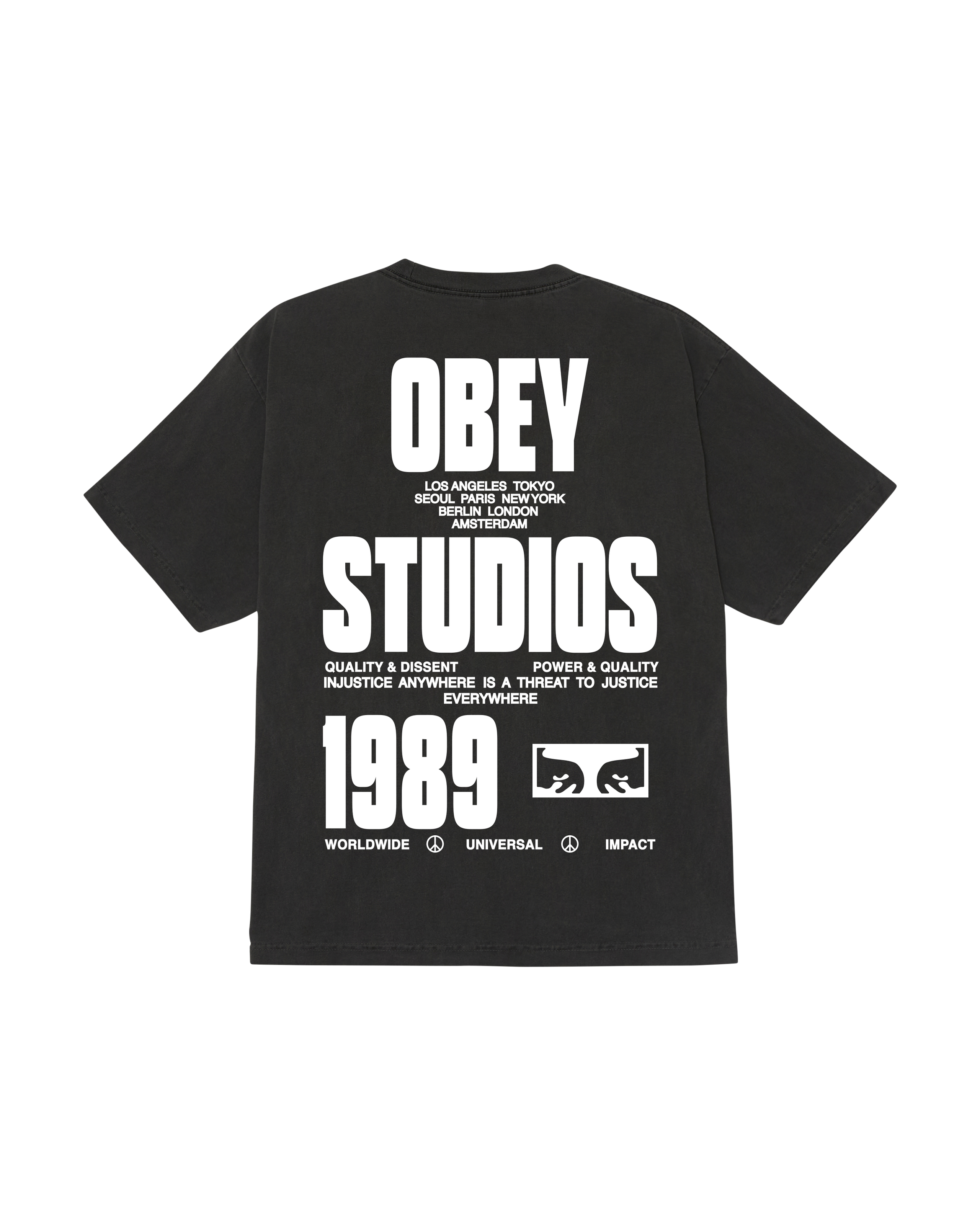 obey stamped pigment t-shirt pigment dusty black (zoomed)