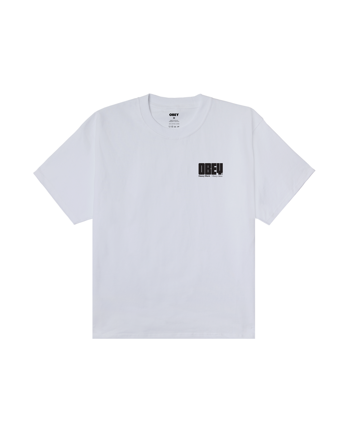 obey heavy ideas heavyweight t-shirt white