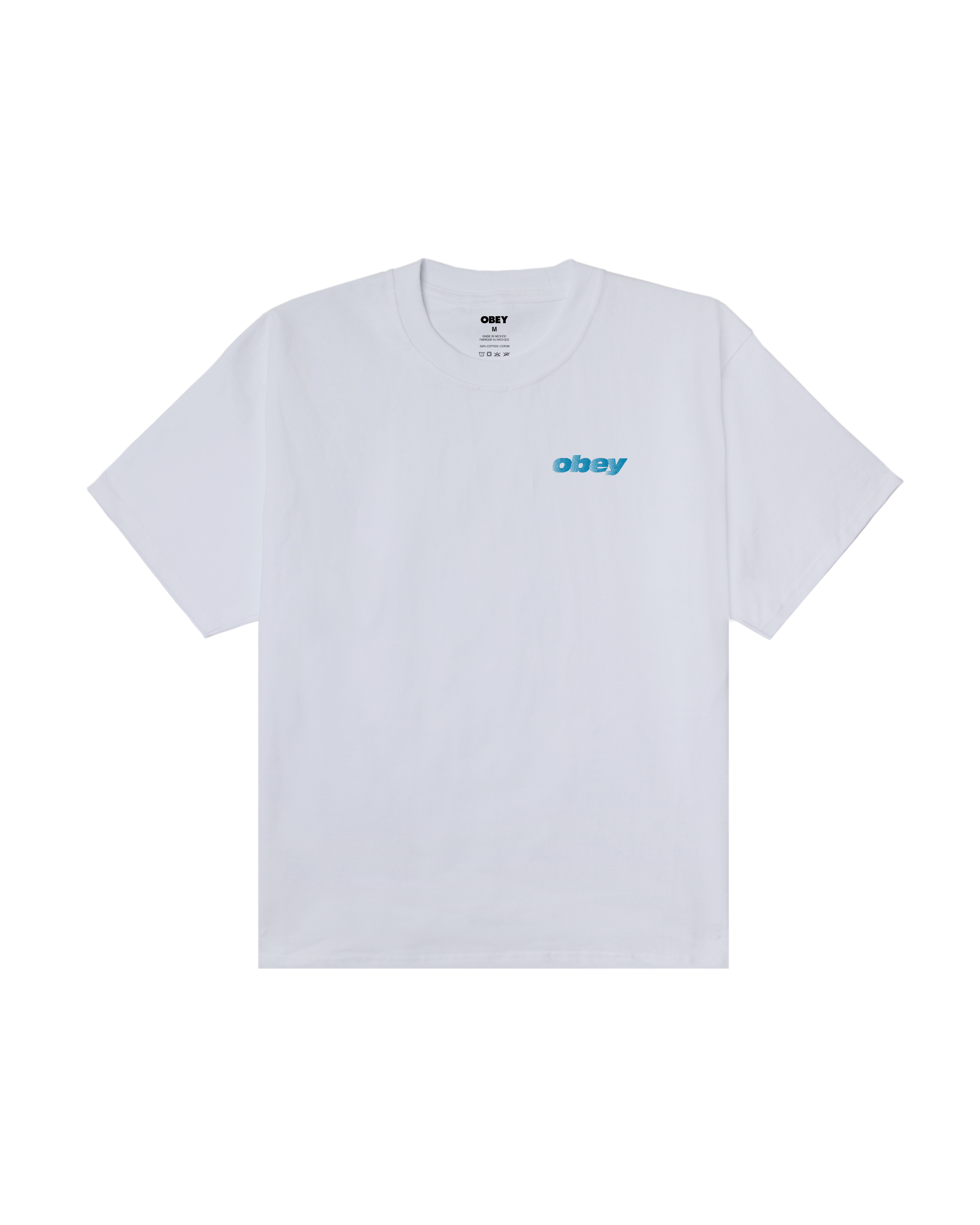 obey exports heavyweight t-shirt white (zoomed)