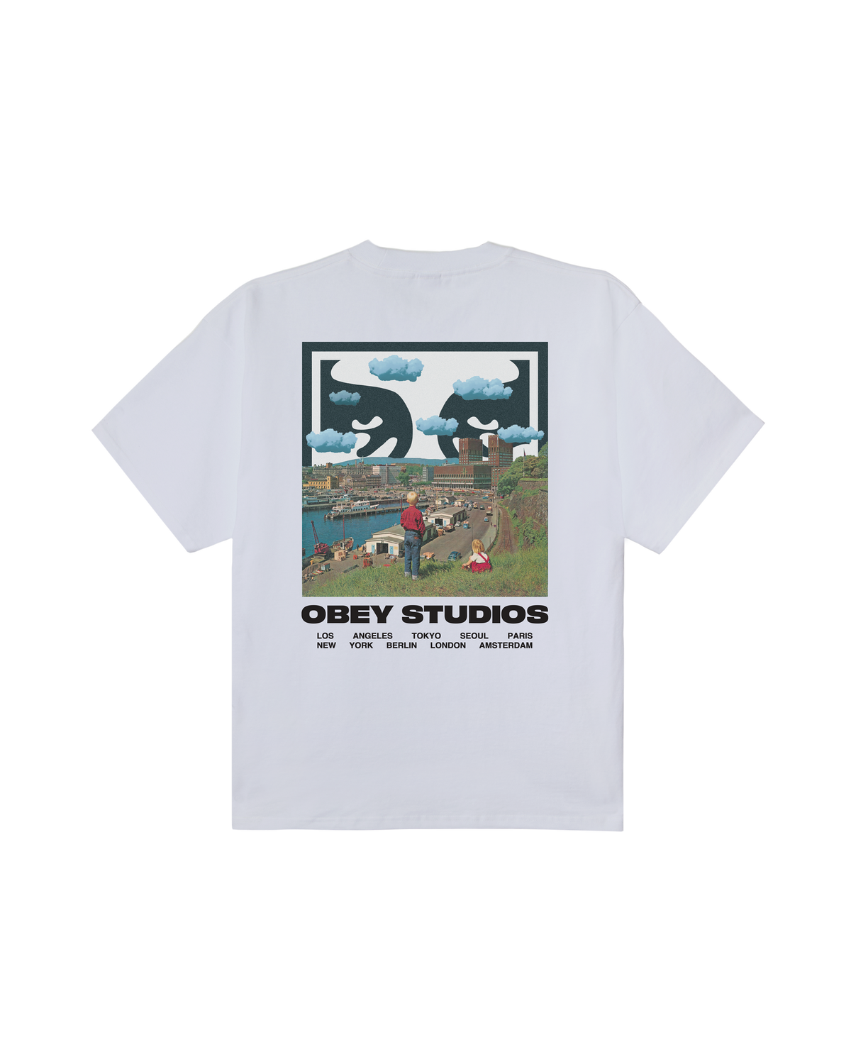 obey sky face heavyweight t-shirt white