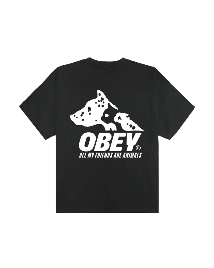 obey animals heavyweight t-shirt vintage black