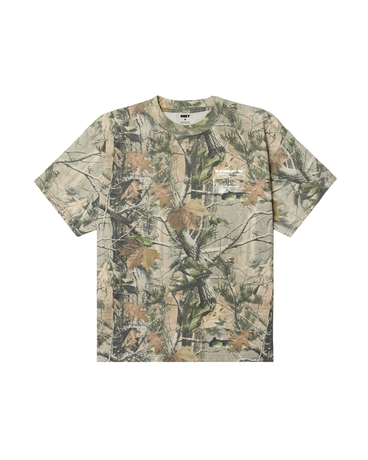 obey-club-heavyweight-t-shirt-leaf-camo - alternate view