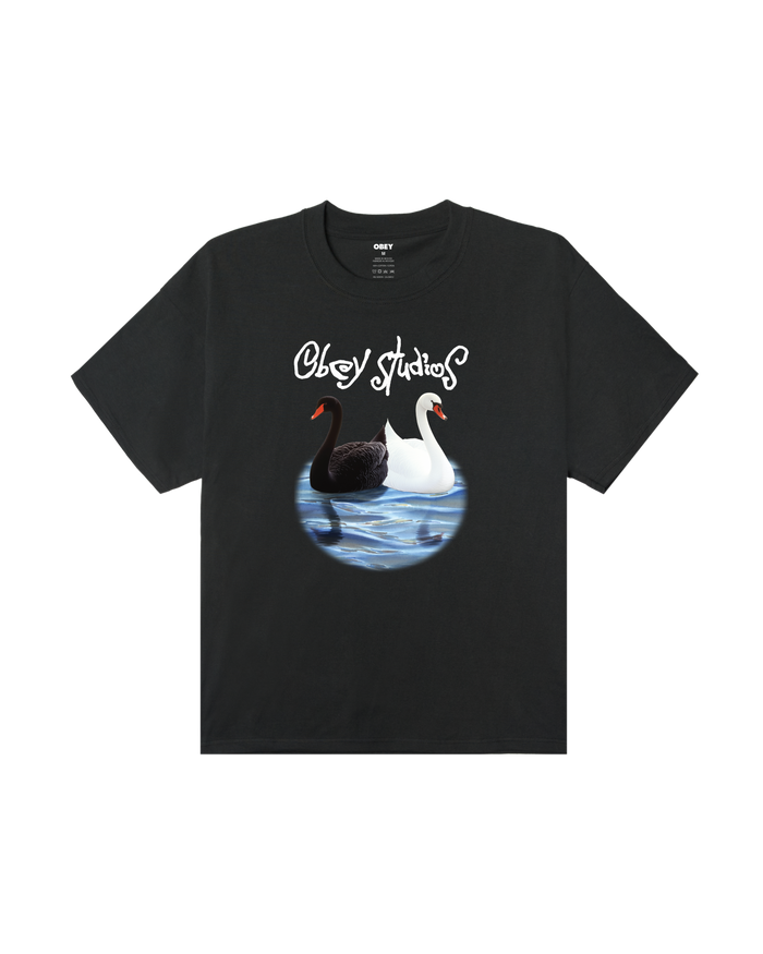 obey studios swan heavyweight t-shirt vintage black