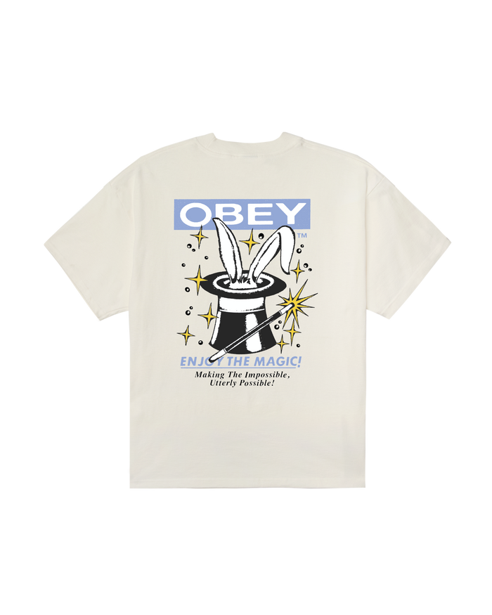 obey enjoy the magic heavyweight t-shirt vintage white