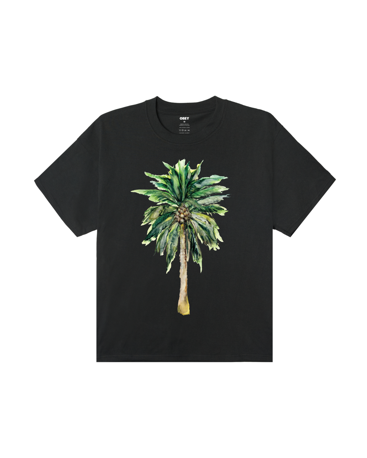 obey palm heavyweight t-shirt vintage black