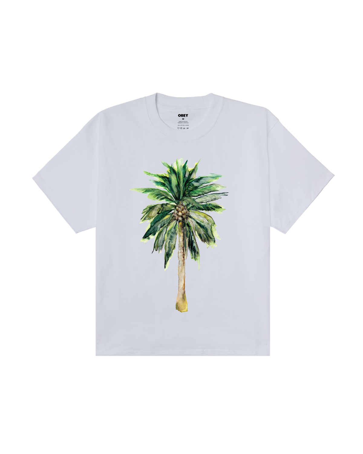 obey palm heavyweight t-shirt white