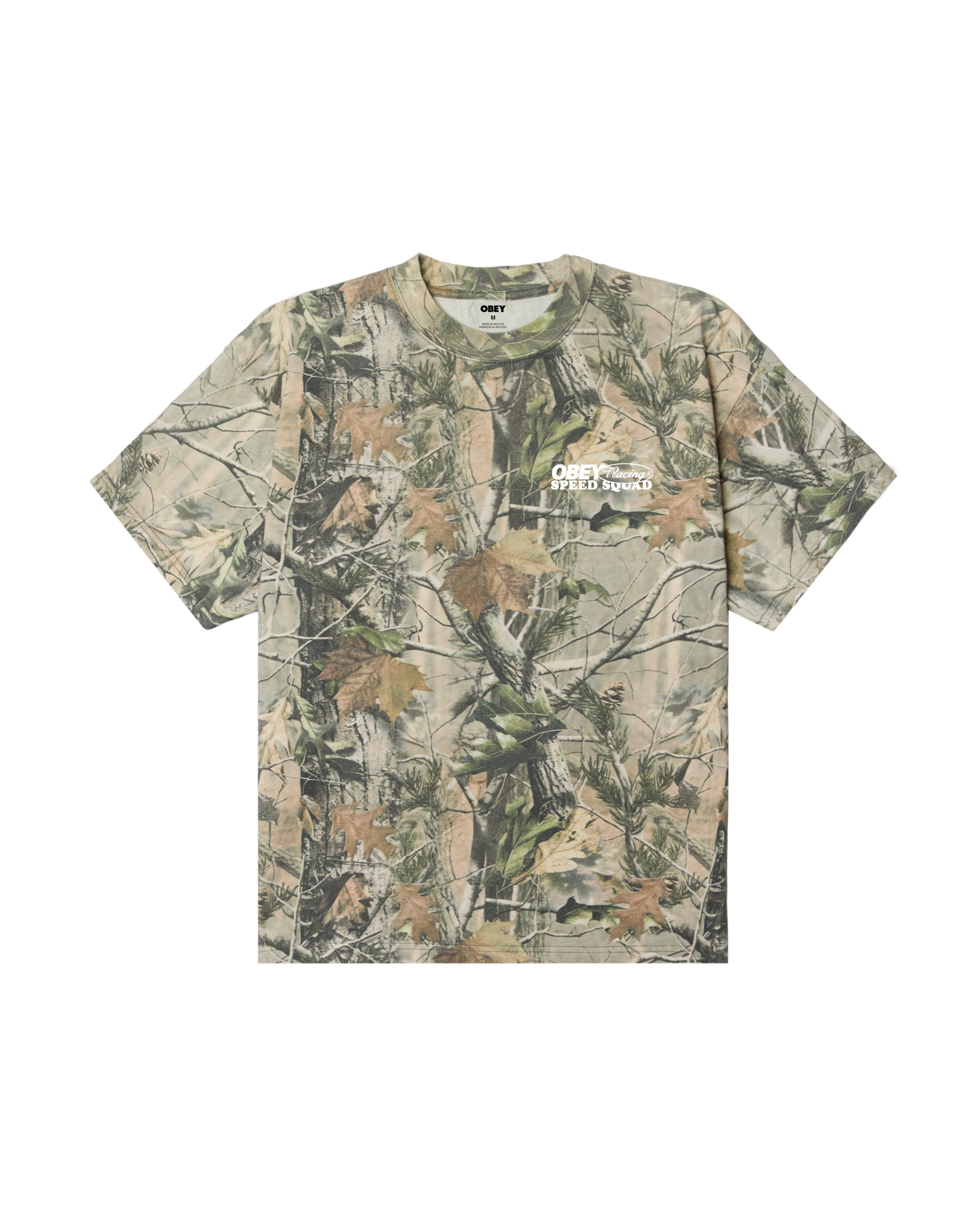 obey speed squad heavyweight t-shirt leaf camo (zoomed)