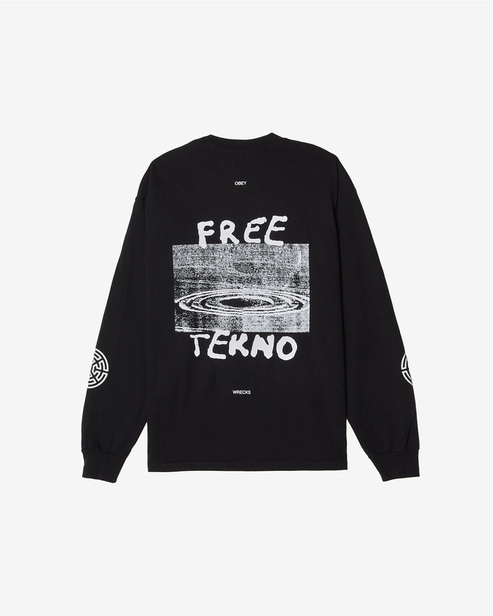 OBEY x FREE TEKNO HEAVYWEIGHT CLASSIC T-SHIRT LS black