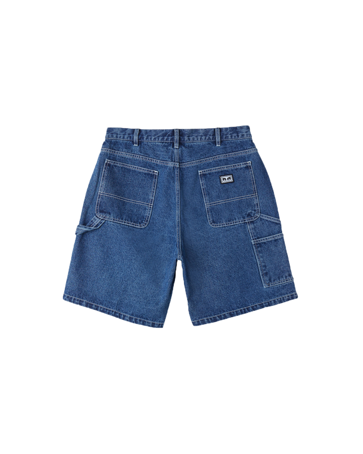 obey bigwig denim carpenter short stonewash indigo