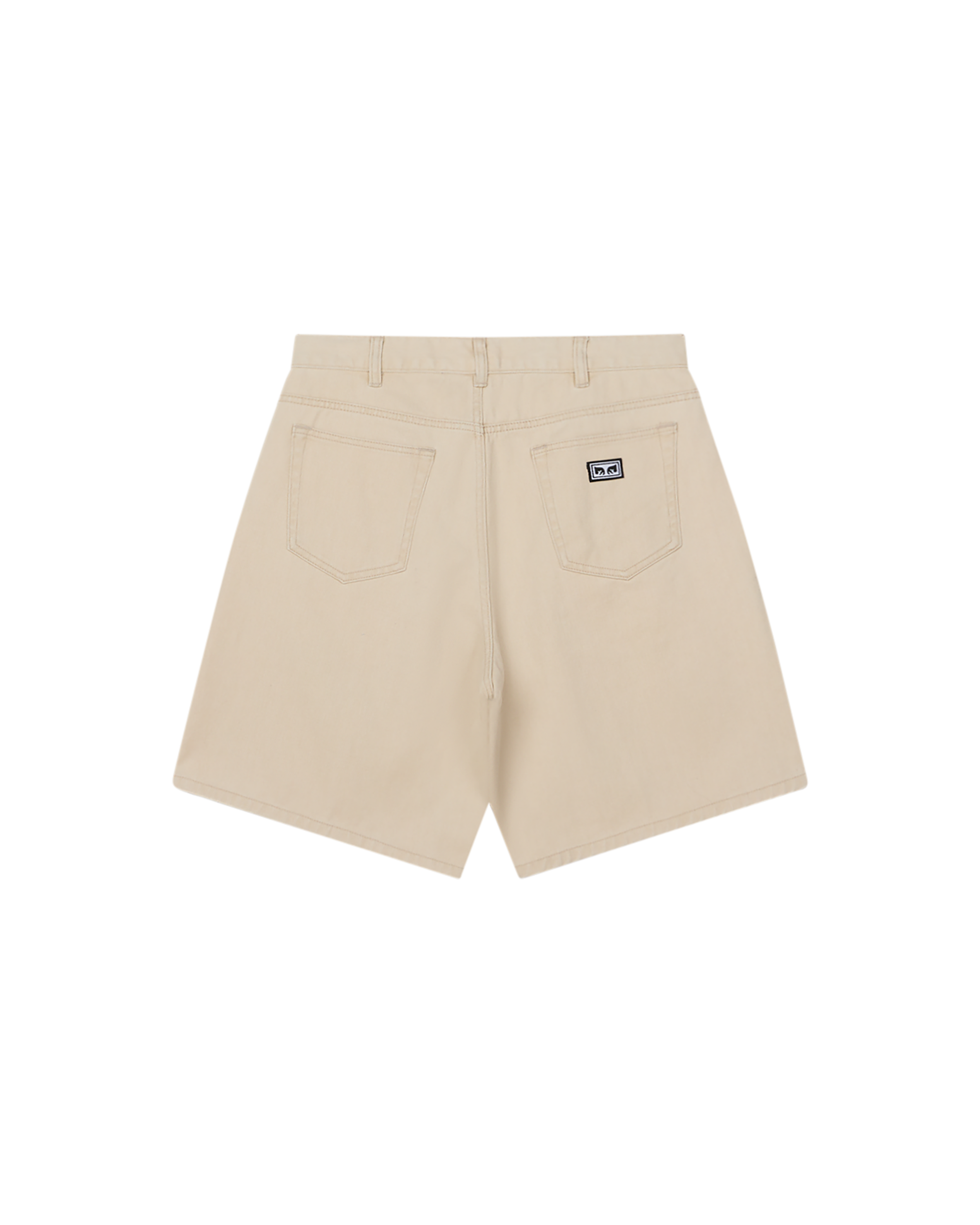 obey bigwig baggy denim short pelican faded wash (zoomed)