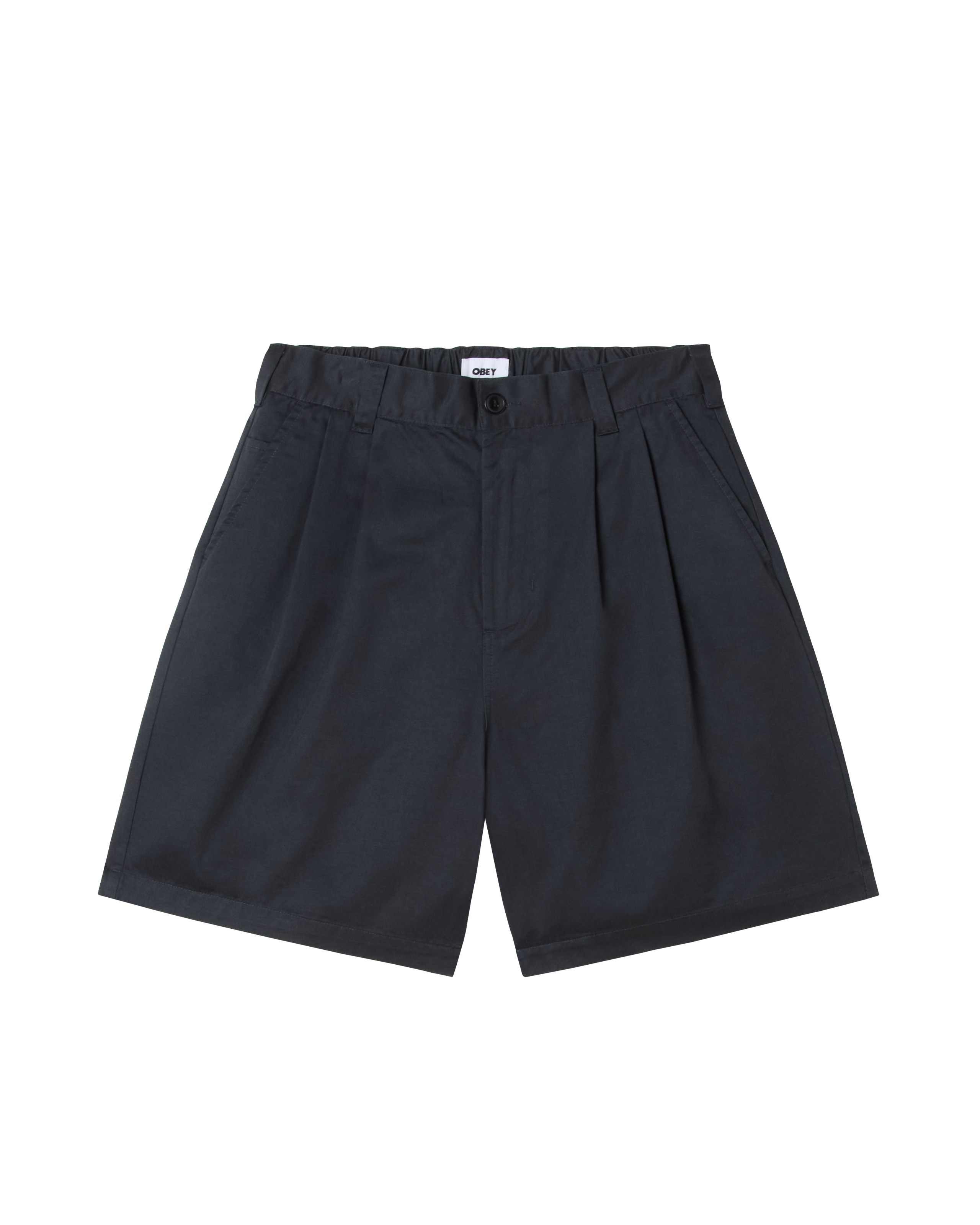 obey foster pleated short black (zoomed)