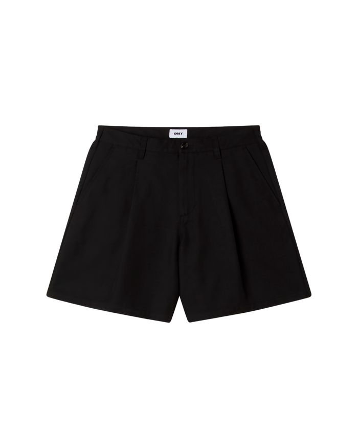 obey-dean-pleated-short-black