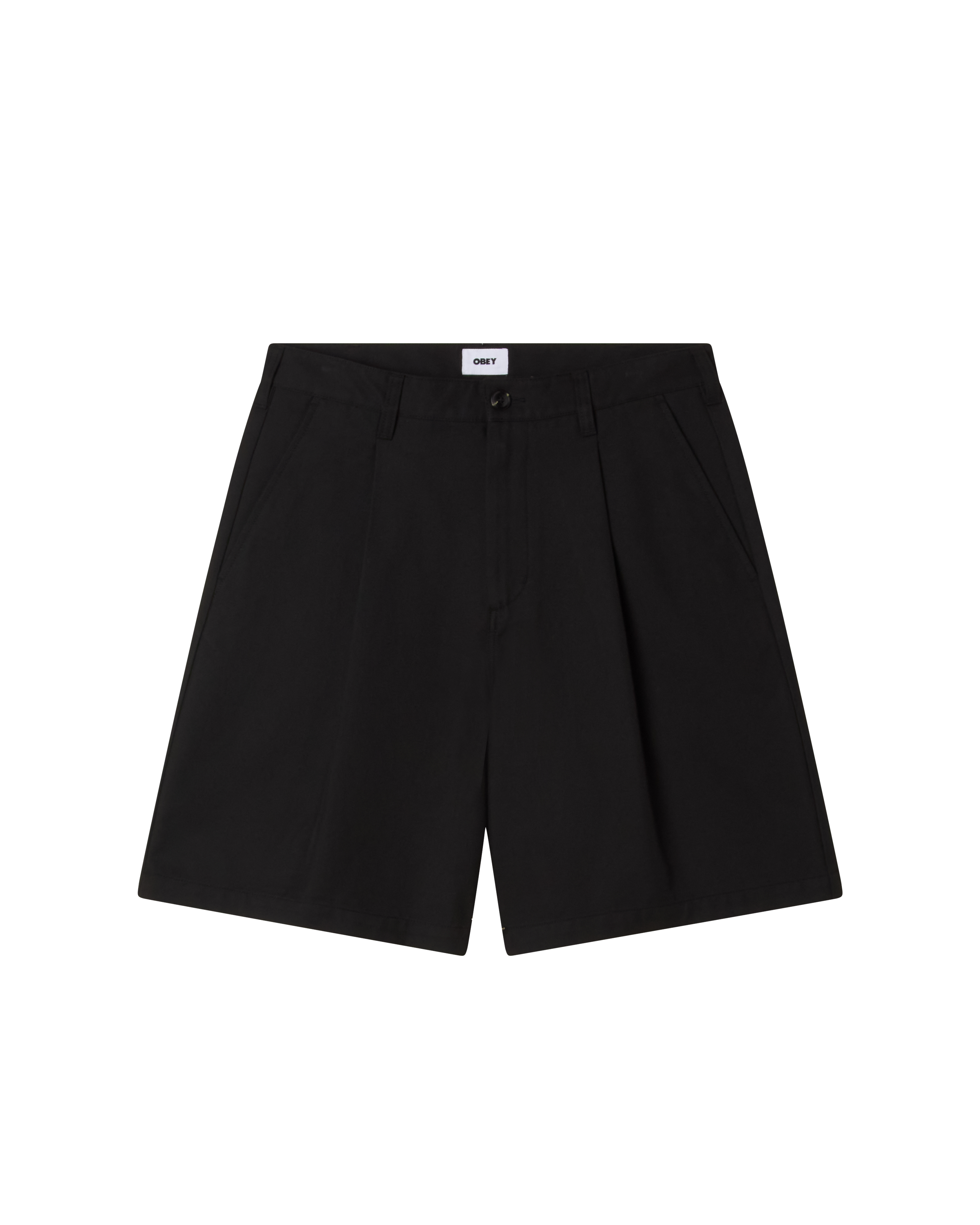 obey dean pleated short black (zoomed)