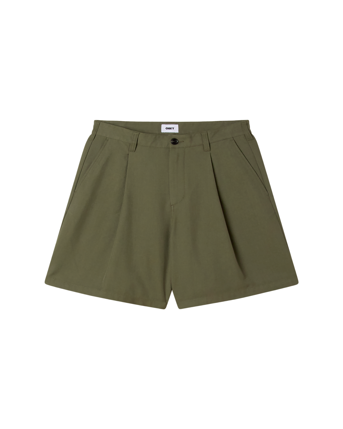 obey-dean-pleated-short-tea-leaf