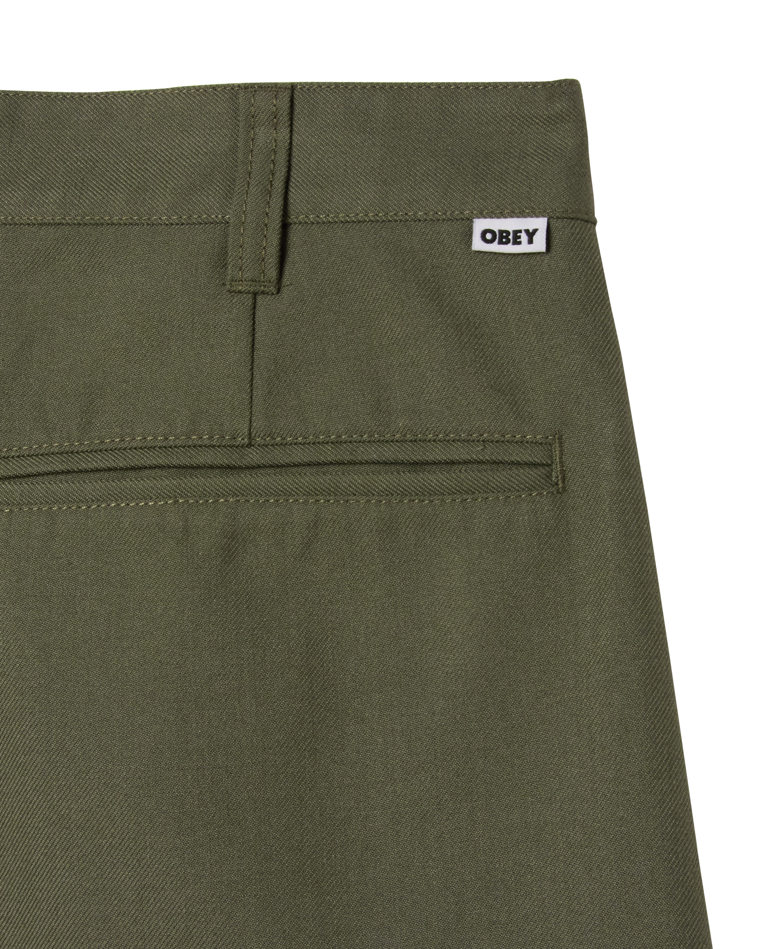 obey dean pleated short tea leaf (zoomed)