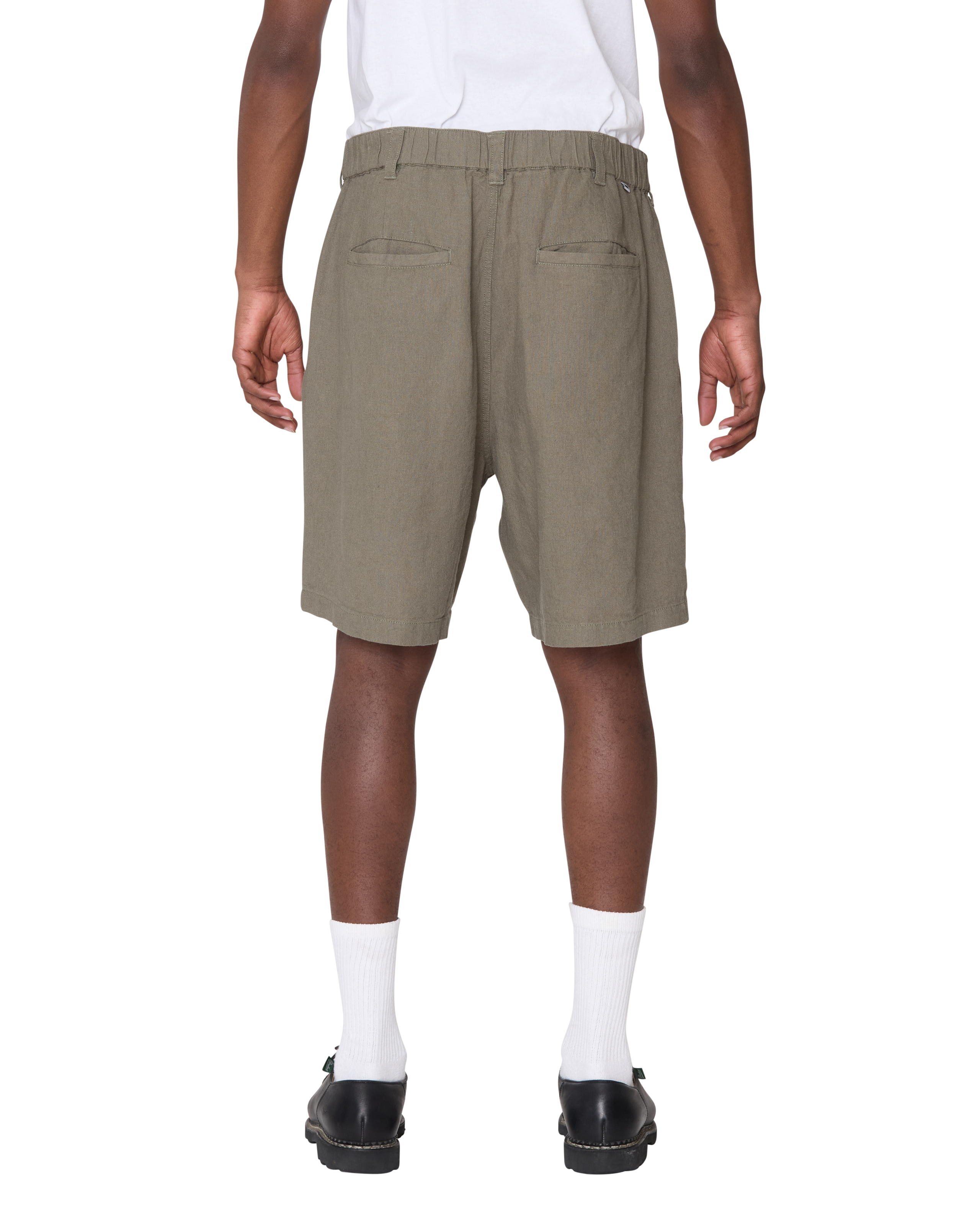 obey-foster-pleated-linen-short-smokey-olive (zoomed)