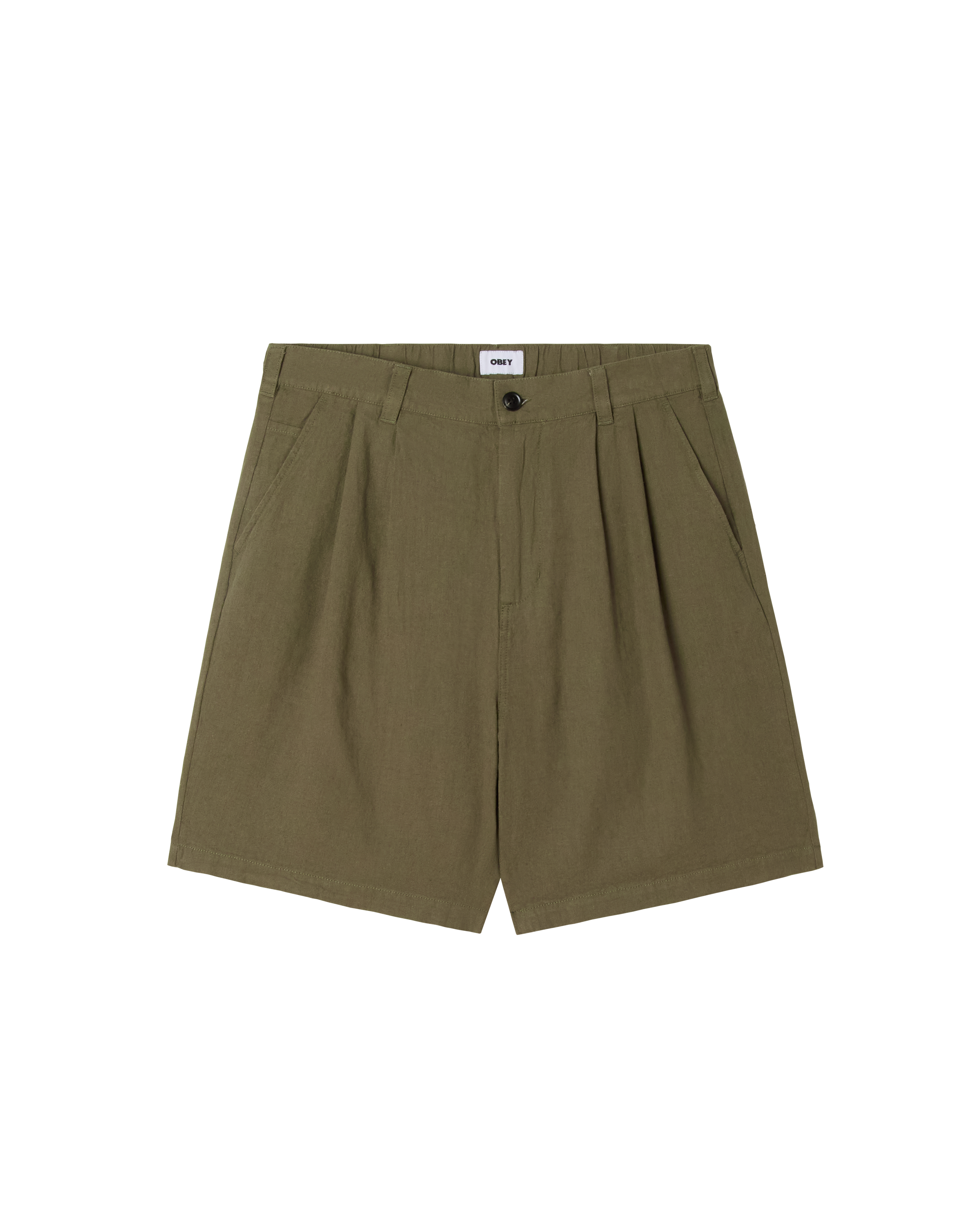 FOSTER PLEATED LINEN SHORT (zoomed)