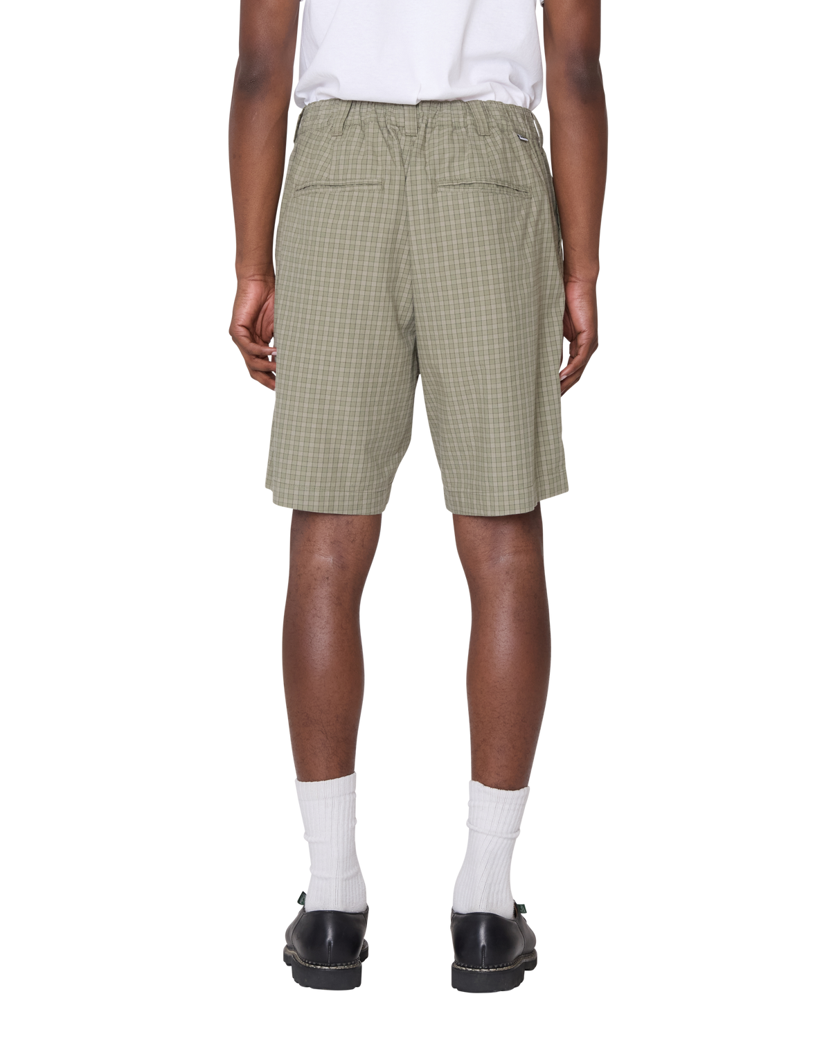 obey coen pleated plaid short birch multi