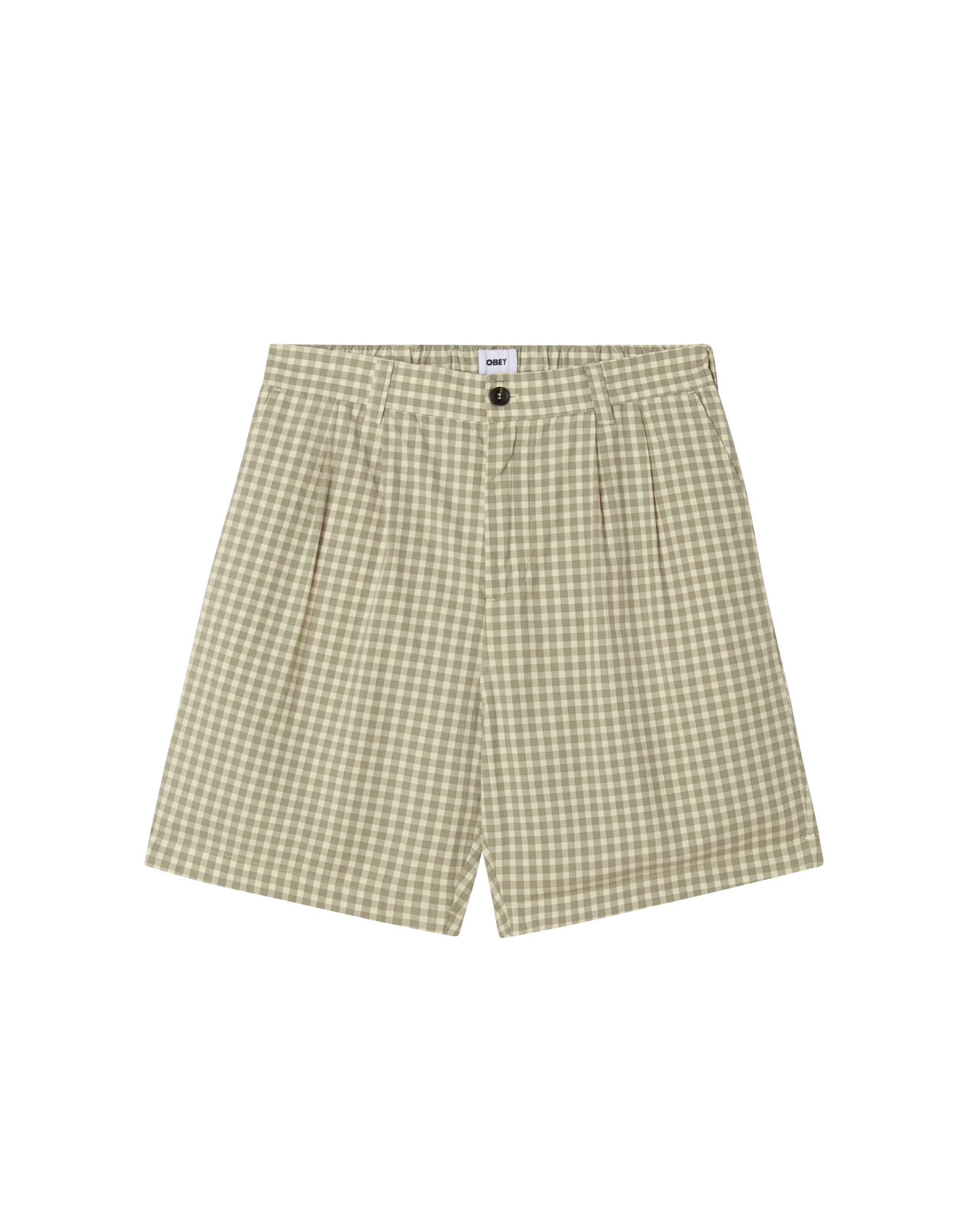 obey coen pleated plaid short birch multi (zoomed)