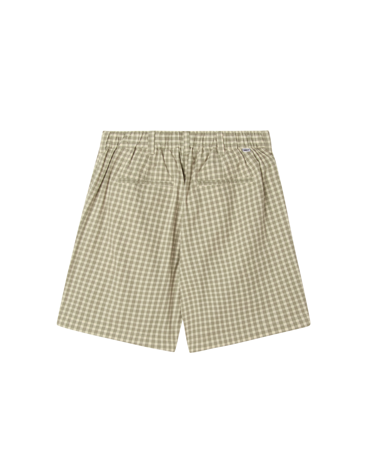 obey coen pleated plaid short birch multi