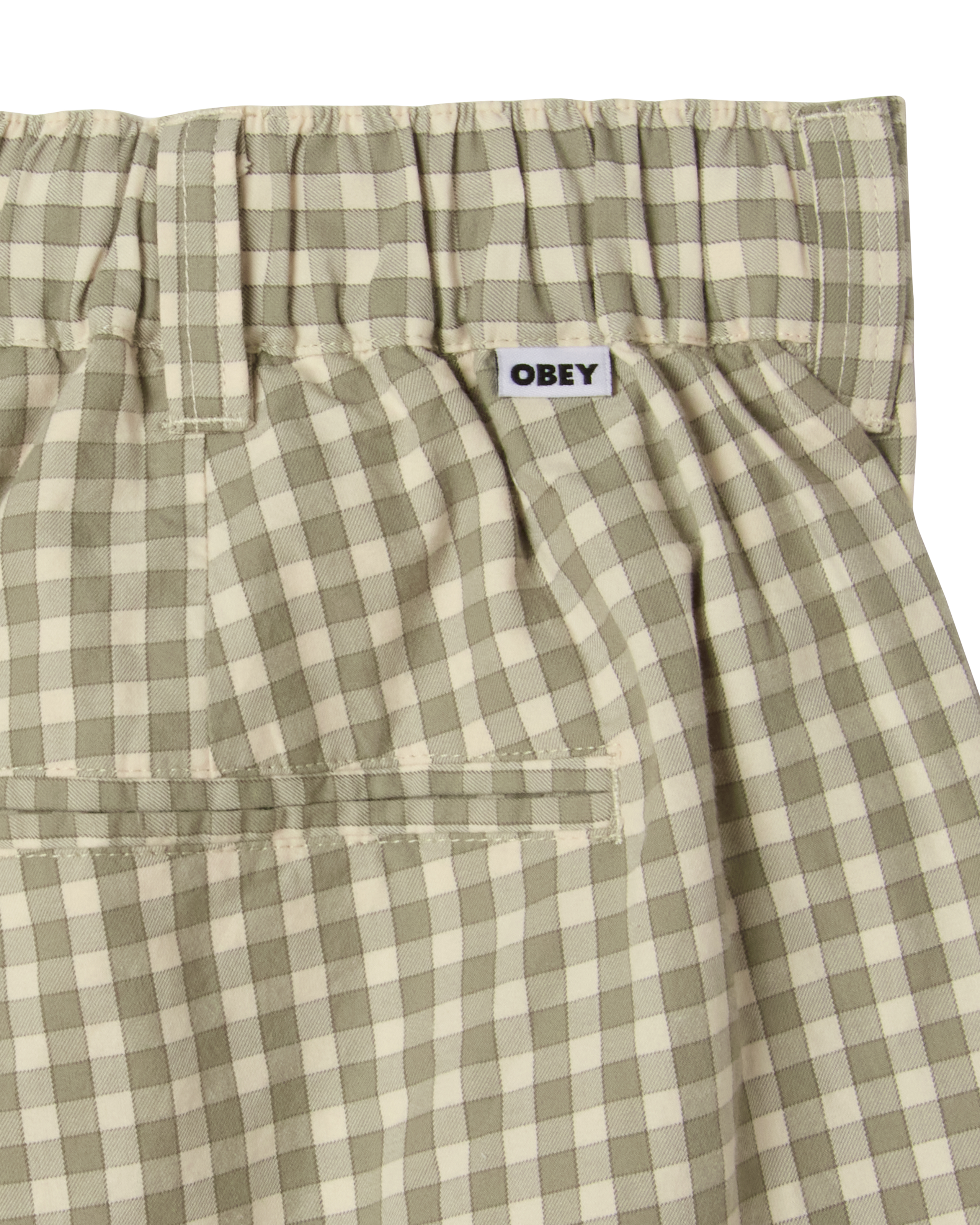 obey coen pleated plaid short birch multi (zoomed)