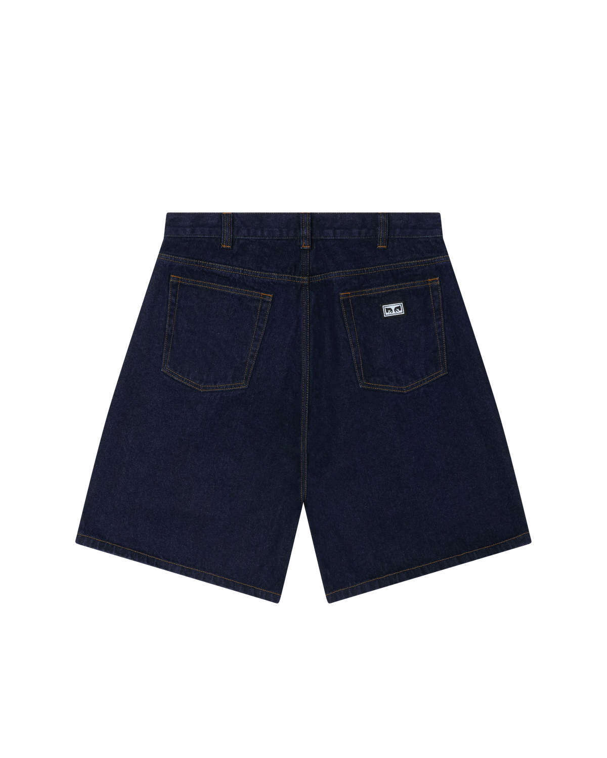 obey bigwig baggy denim short rinse indigo