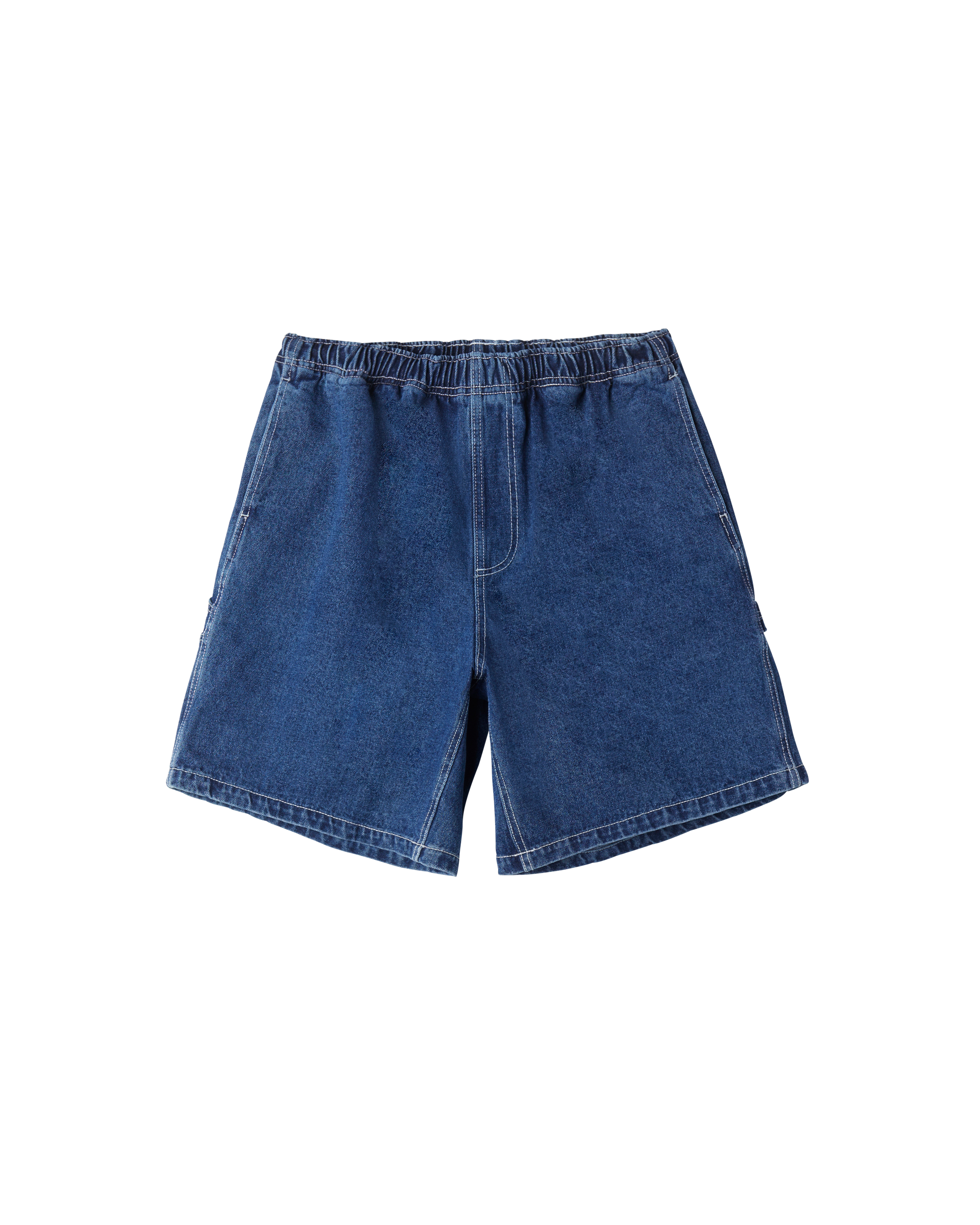 obey easy denim carpenter short stone wash indigo