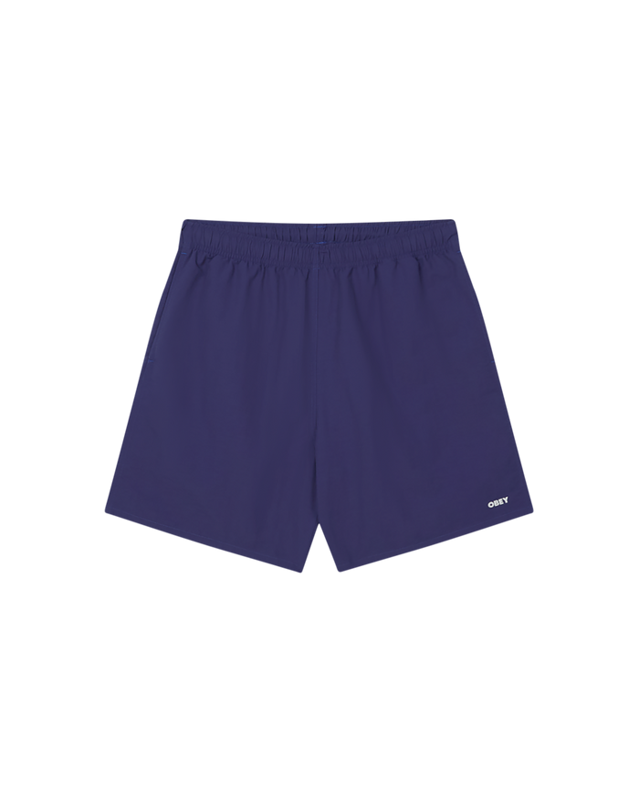 obey easy bold nylon short skipper blue