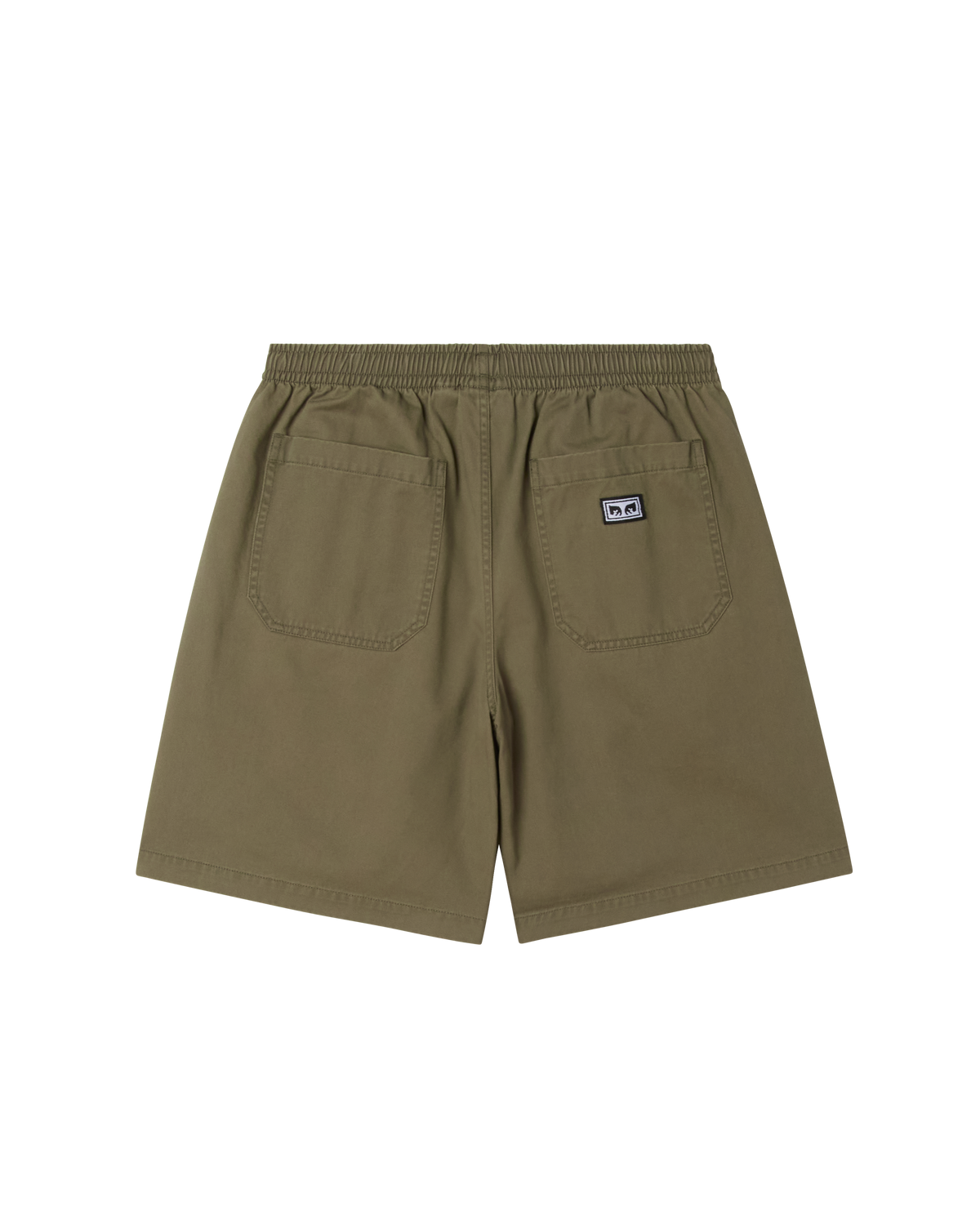 obey theo easy short smokey olive faded wash