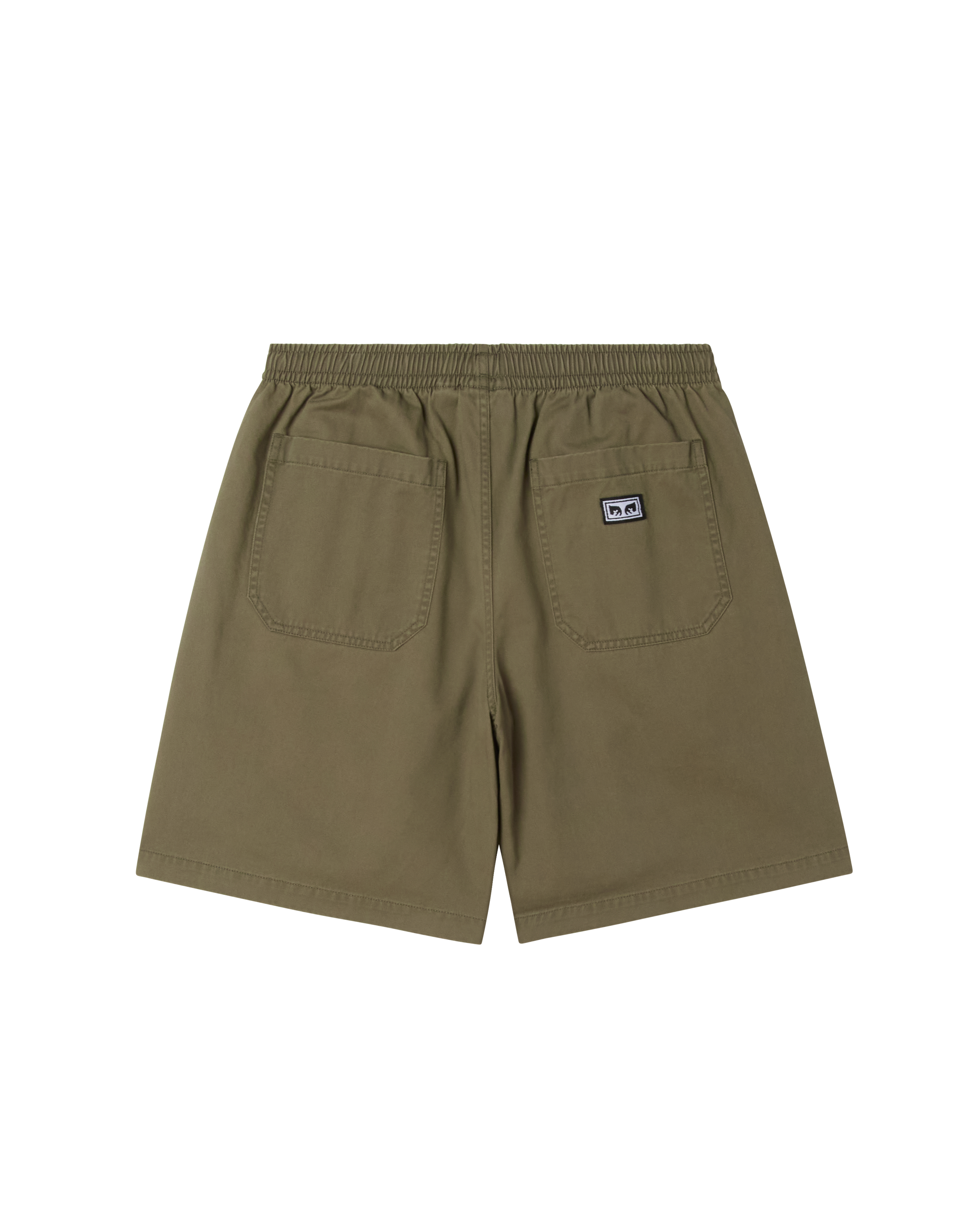 obey theo easy short smokey olive faded wash (zoomed)