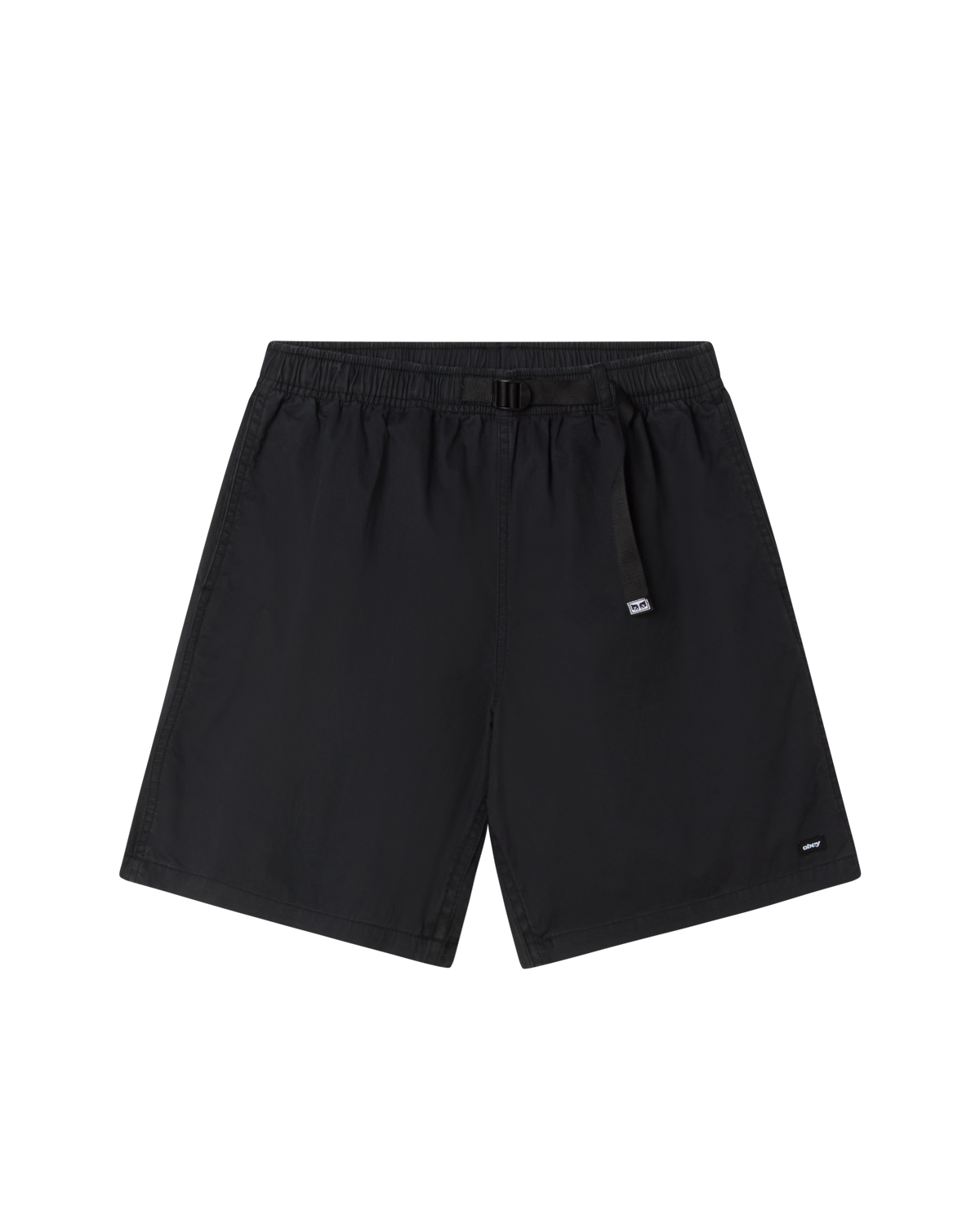 obey easy trail short black faded wash