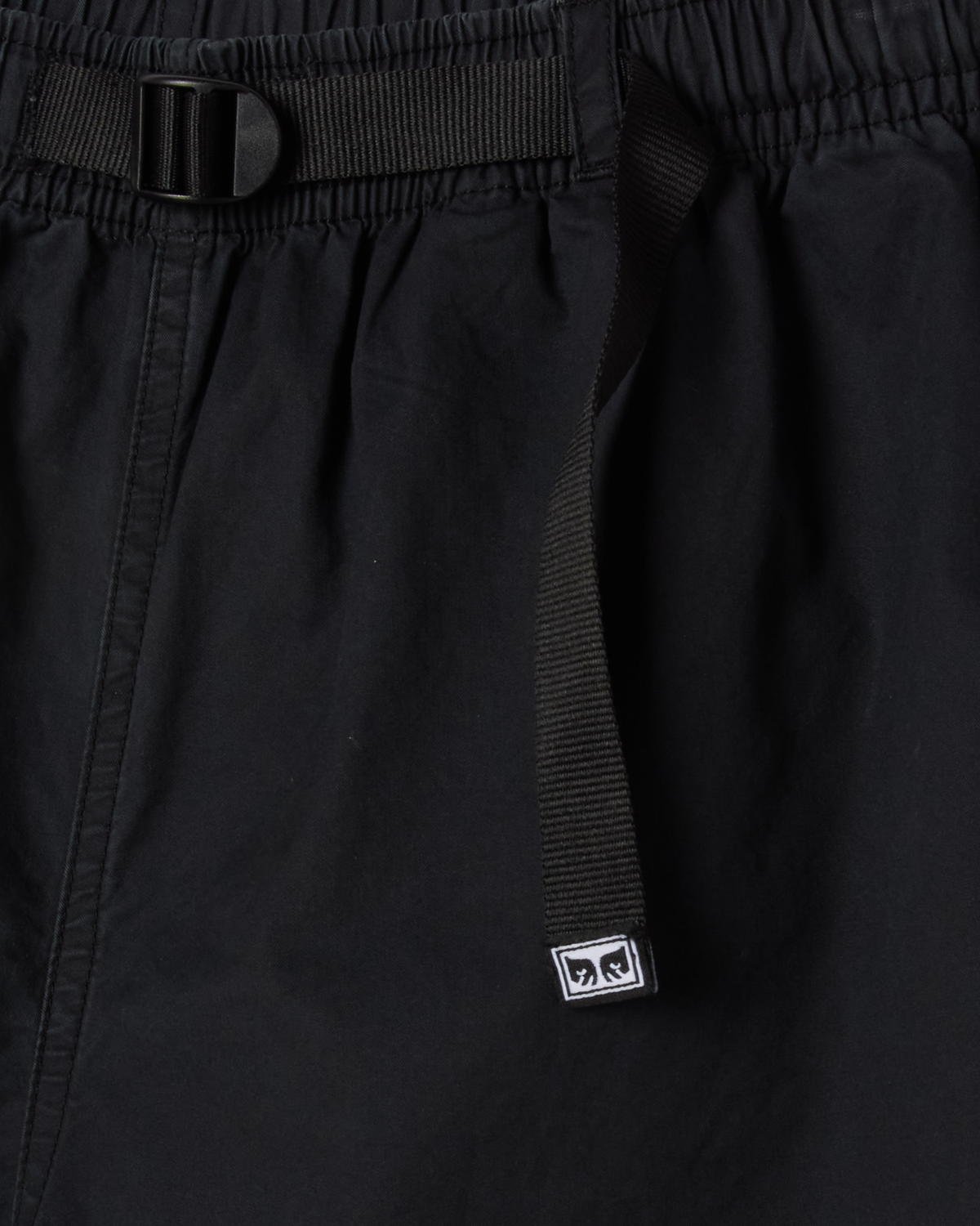 obey easy trail short black faded wash