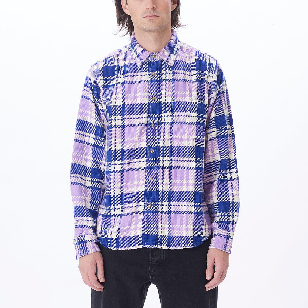 BENNY CORD SHIRT PURPLE ROSE MULTI | OBEY Clothing