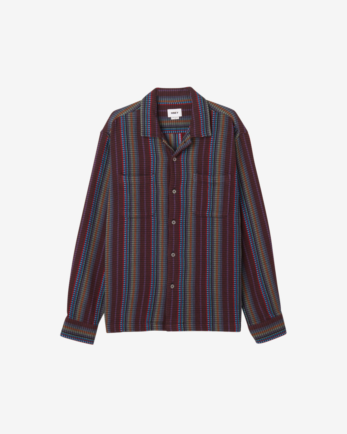 obey wanderer shirt sepia multi