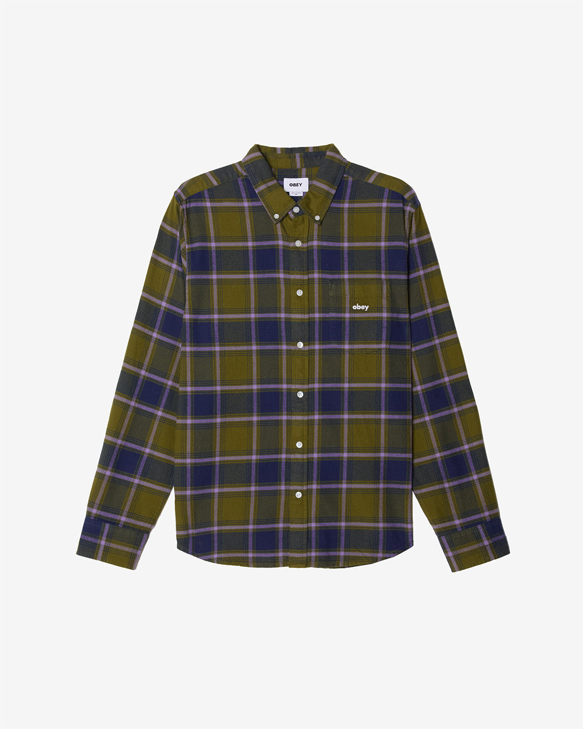 obey morgan shirt moss green multi