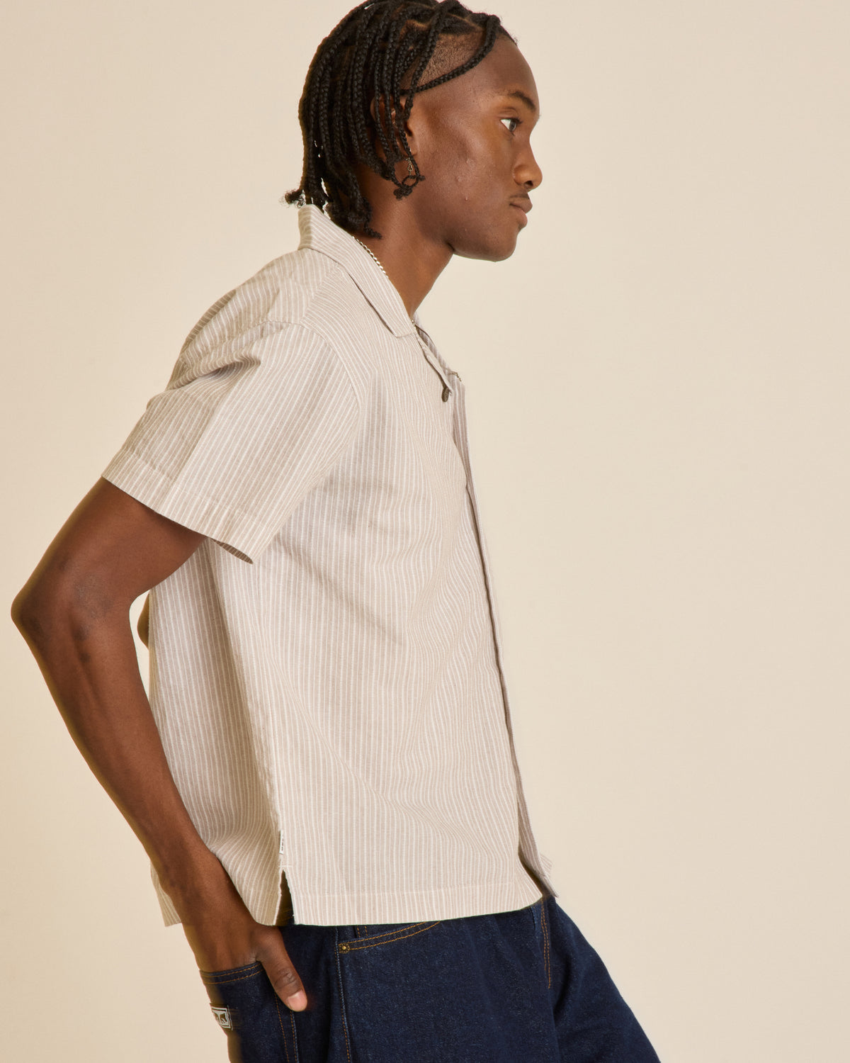 obey reducer ss shirt brown multi