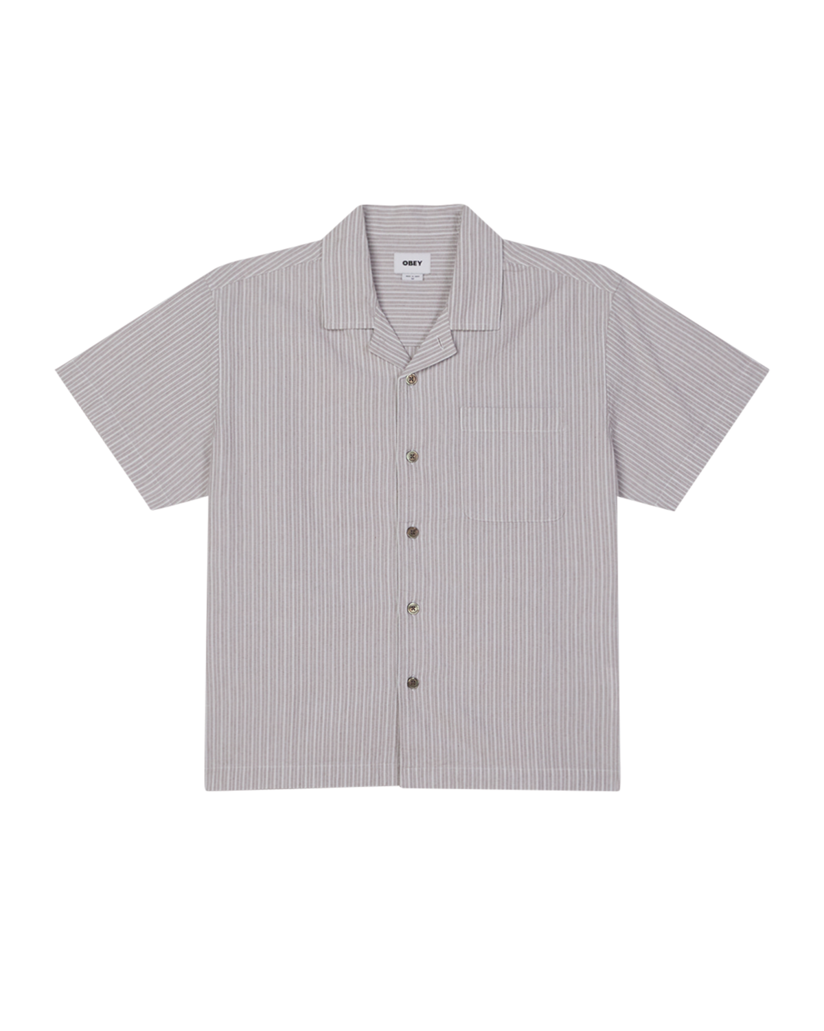 obey reducer ss shirt brown multi