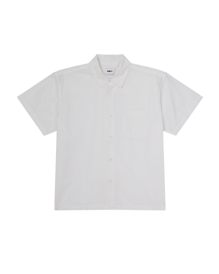 obey wire ss shirt white