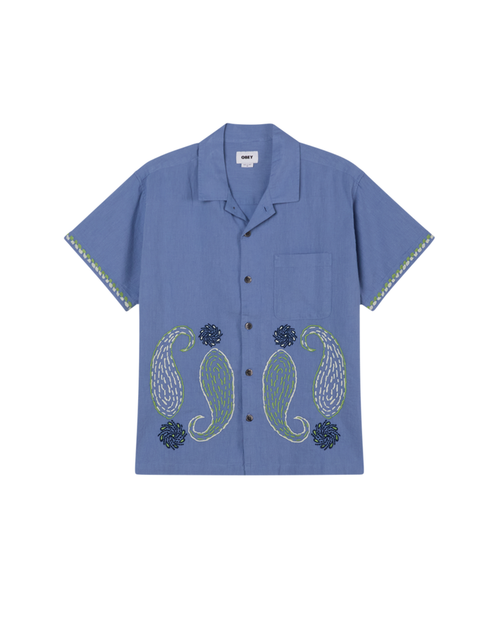 obey quentin shirt colony blue multi