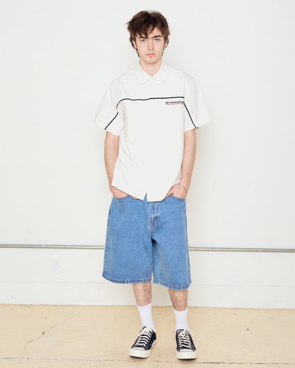 obey camber ss shirt white
