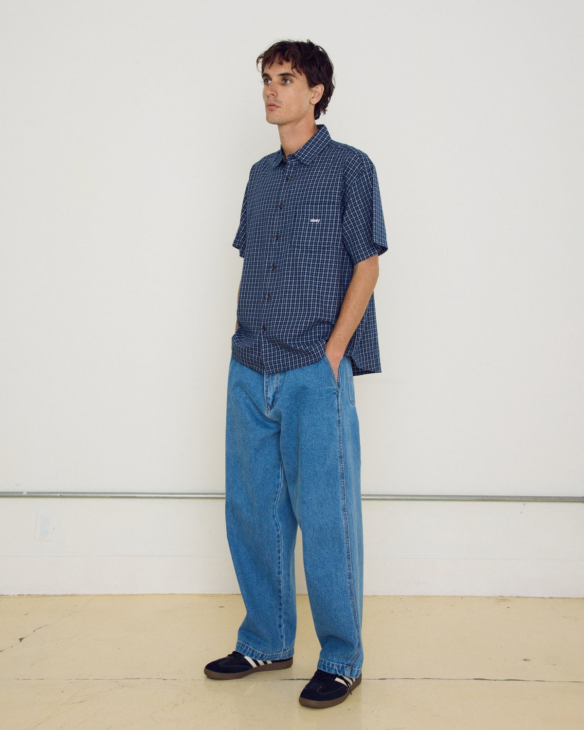 obey bigwig ian ss shirt academy navy multi