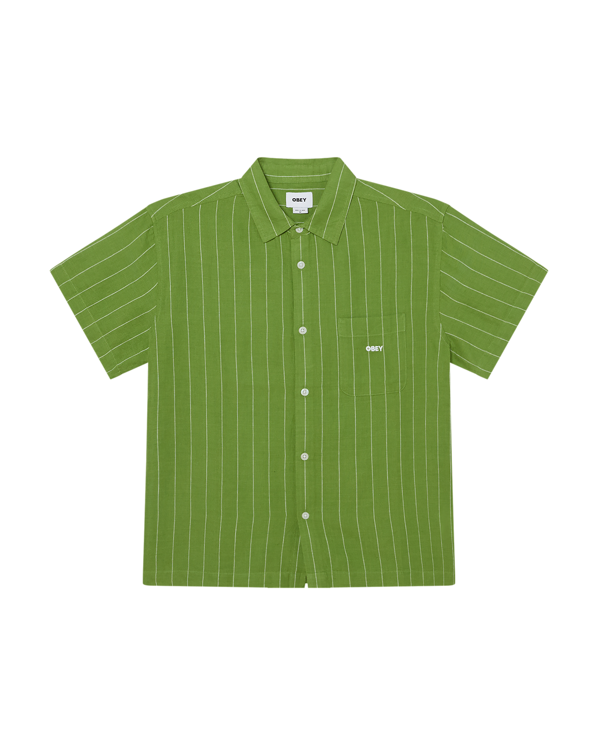 obey joe ss shirt piquant green multi