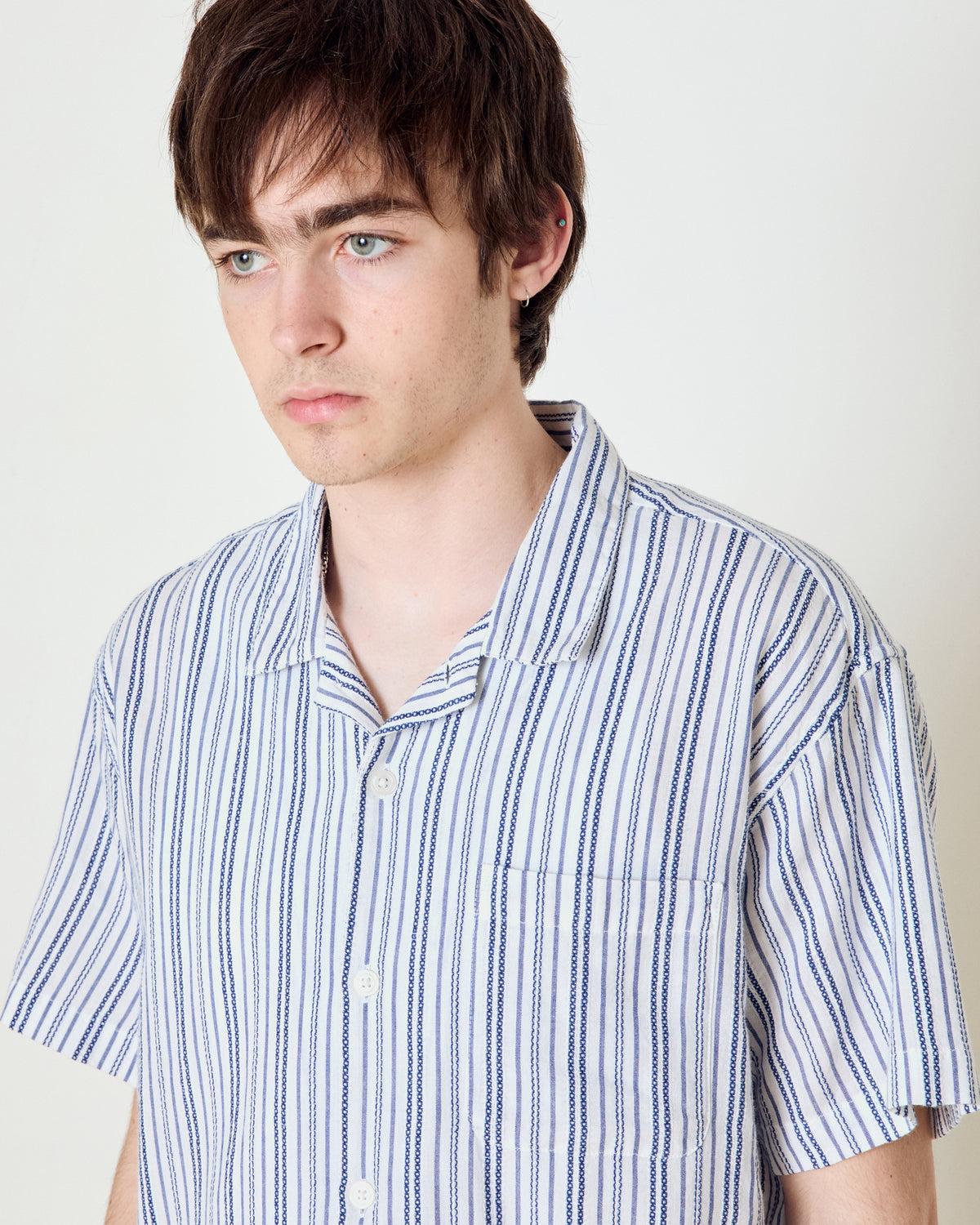 obey evans ss shirt white multi