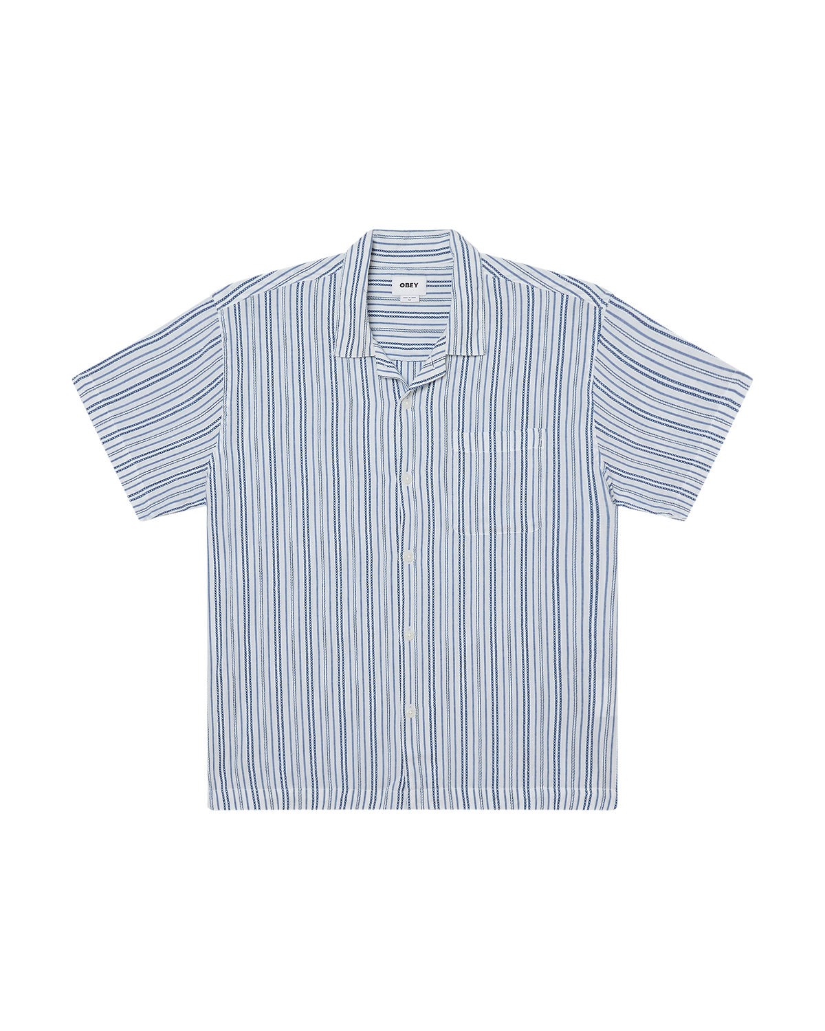 obey evans ss shirt white multi