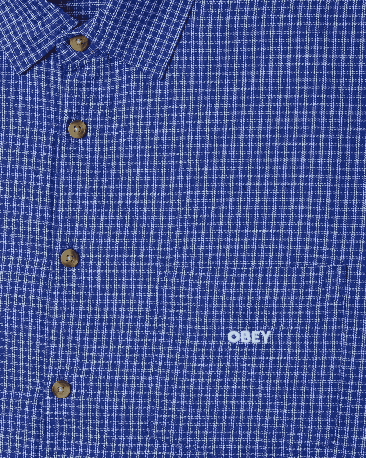 obey bigwig frank ss shirt surf blue multi