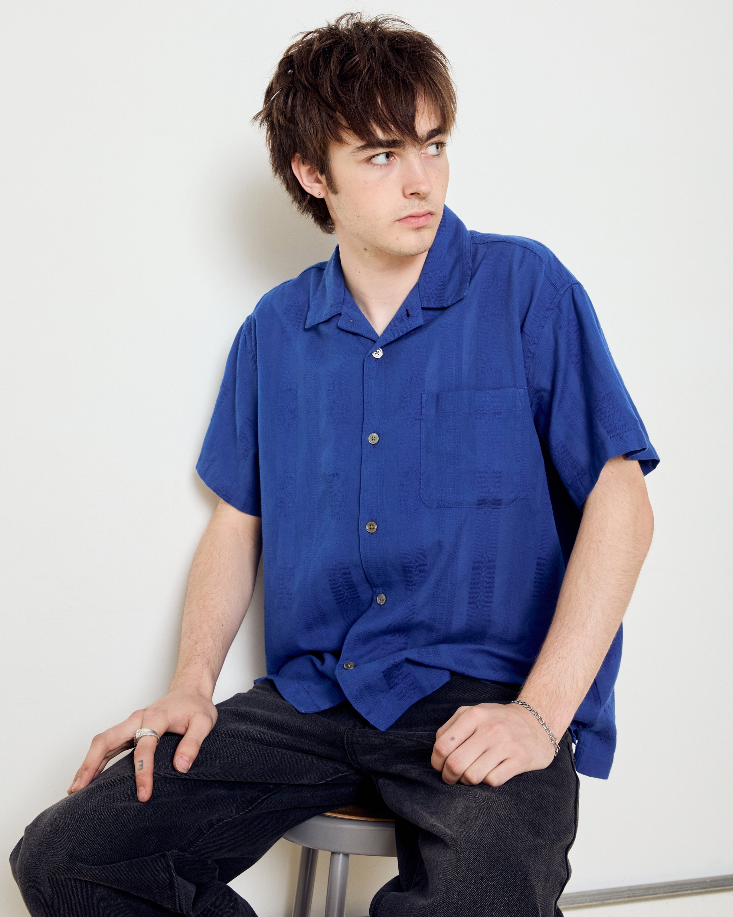 obey samuel ss shirt dazzling blue multi (zoomed)