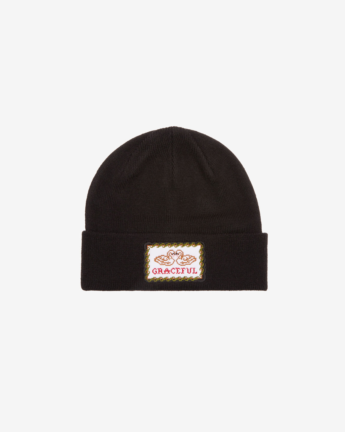 obey swan beanie black