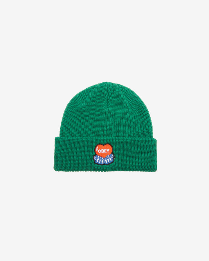 HEART BEANIE ABUNDANT GREEN